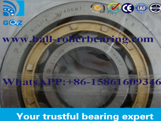 Brass cage high speed roller bearings NU406M1 30 mm double row ball bearing