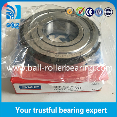 Metal Shielded SKF 6307-2ZNR Deep Groove Ball Bearing with Snap Ring