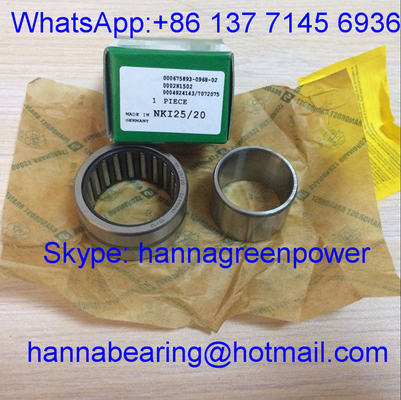 NKI25/20-TV-XL / NKI25-20 Fibre Polyamide Cage Needle Roller Thrust Bearing With Inner Ring 25*38*20 Mm