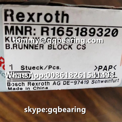 Rexroth R165189320 Steel Material Flange Type Standard Length Standard Height Runner Block