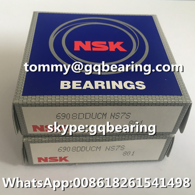 P0 Precision Rubber Sealed NSK 6908DDU 6908DDUCM Deep Groove Ball Bearing 40x62x12mm