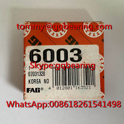 Gcr15 Steel made Korea Made Open type FAG 6003 Deep Groove Ball Bearing