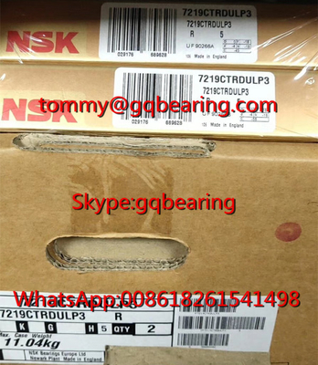 P3 Super Precision NSK 7219CTRDULP3 Single Row Angular Contact Ball Bearing 95*170*32mm