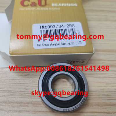 TM6002/34-2RS Rubber Sealed Deep Groove Ball Bearing OD 34mm
