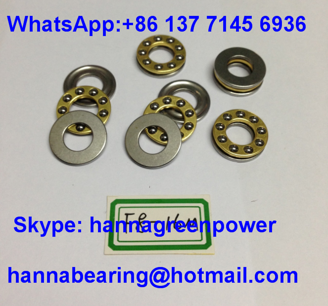 F1018M Brass Cage Miniature Thrust Ball Bearing with Groove 10x18x5.5mm