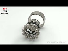 Self Aligning Ball Bearing Double Row Oil Clearance With Steel Cage