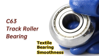 C63 Track Roller Bearing (17x50x17.5mm): Textile Machine Linear Guide Component