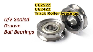 Steel U/V Sealed Groove Ball Bearings U625ZZ  U624ZZ Series Track Roller Bearings