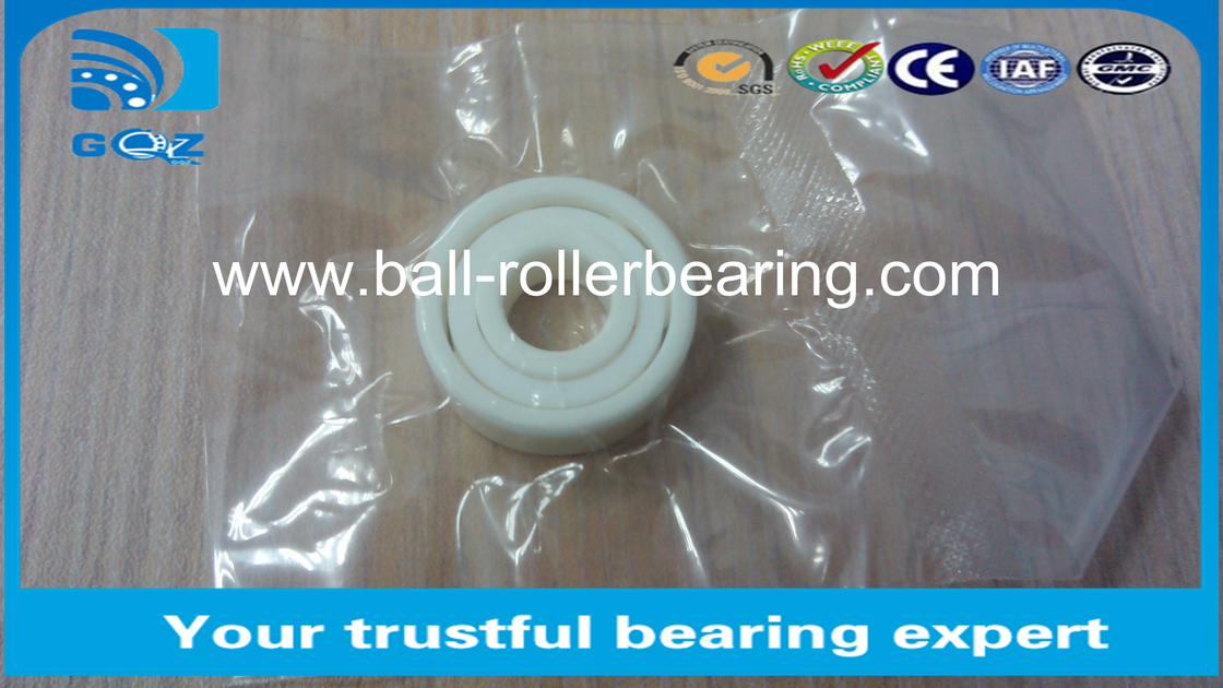 Open Full Ceramic Ball Bearings 12x28x8mm , Ceramic Bicycle Wheel Bearings 6001CE