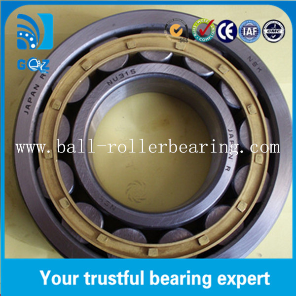 NU315ETVP2 Oil Lubrication Cylindrical Roller Bearing , Metric Spherical Bearing