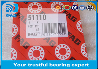 Open Shaft Washer Stainless Steel Thrust Ball Bearing 51110 Low Noise 50 X 70 X 31 mm
