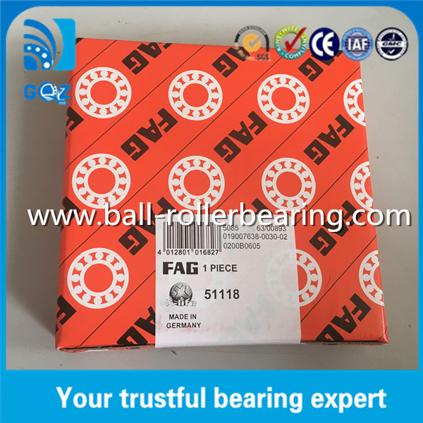51118 Single Direction Thrust Ball Bearing With Seat Washers