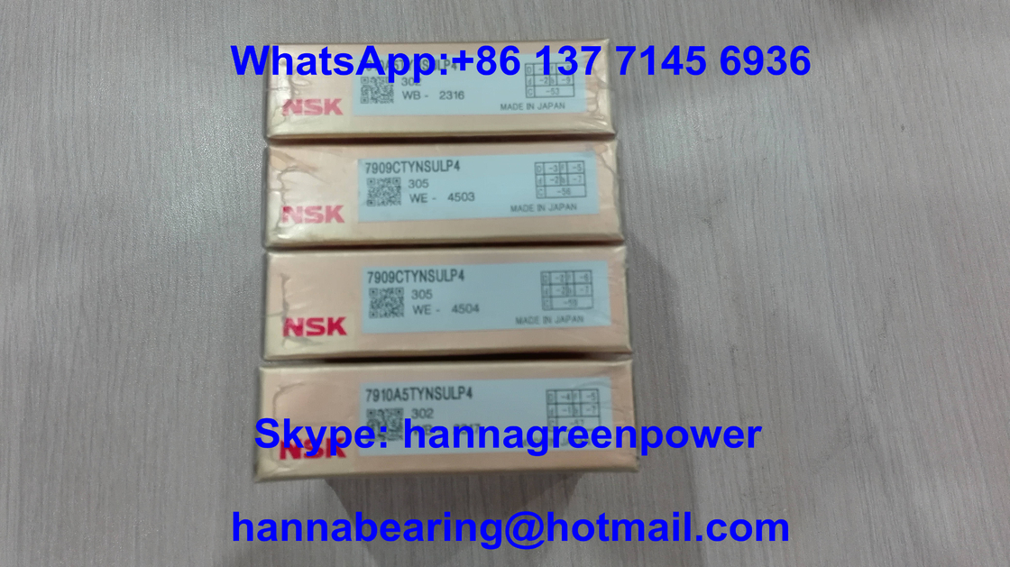 7909CTYNSULP5 SUJ2 Material Angular Contact Bearing 7909A 45x68x12mm