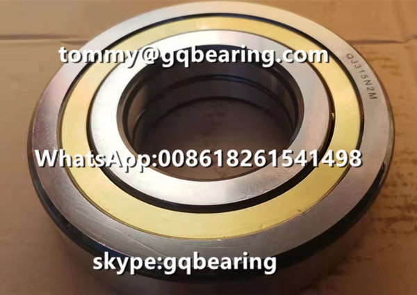 Solid Brass Cage Four Point Contact Ball Bearing 60mm Bore QJ312N2MA
