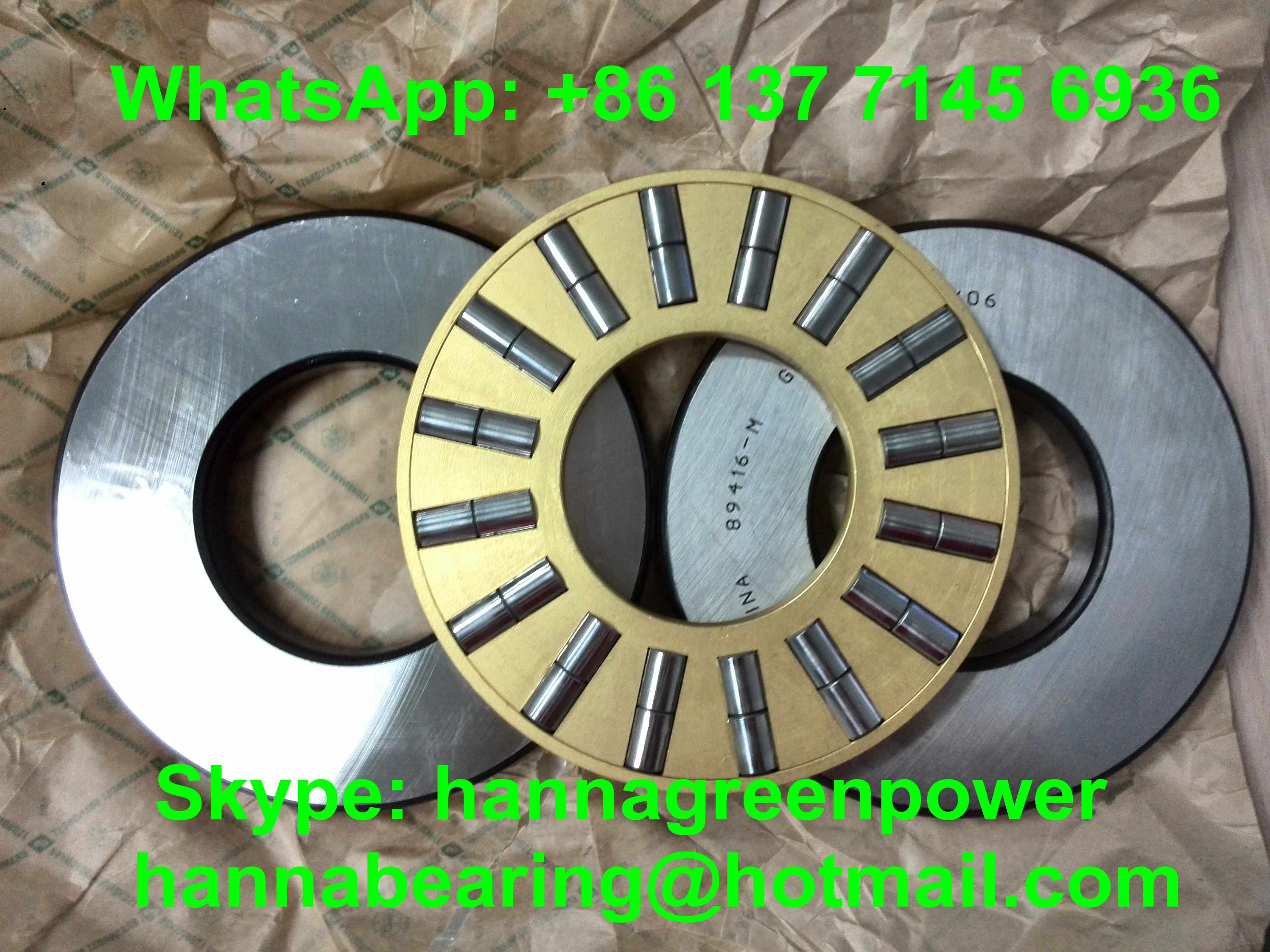 Double Row Thrust Roller Bearing , K89420M Thrust Cylindrical Roller and Cage Assembly