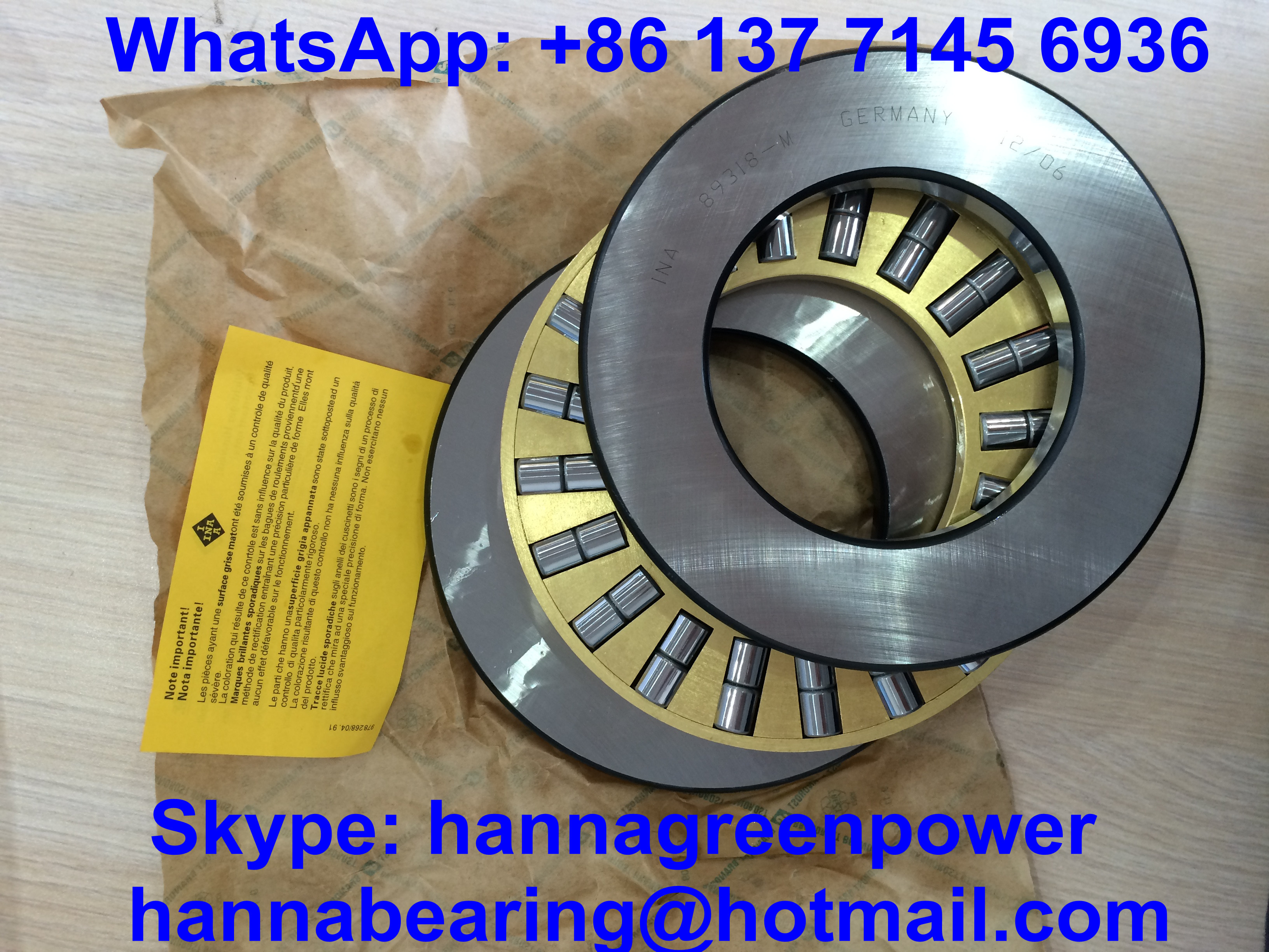 Cylindrical Roller Thrust Bearings , 89330M Double Row Thrust Bearing