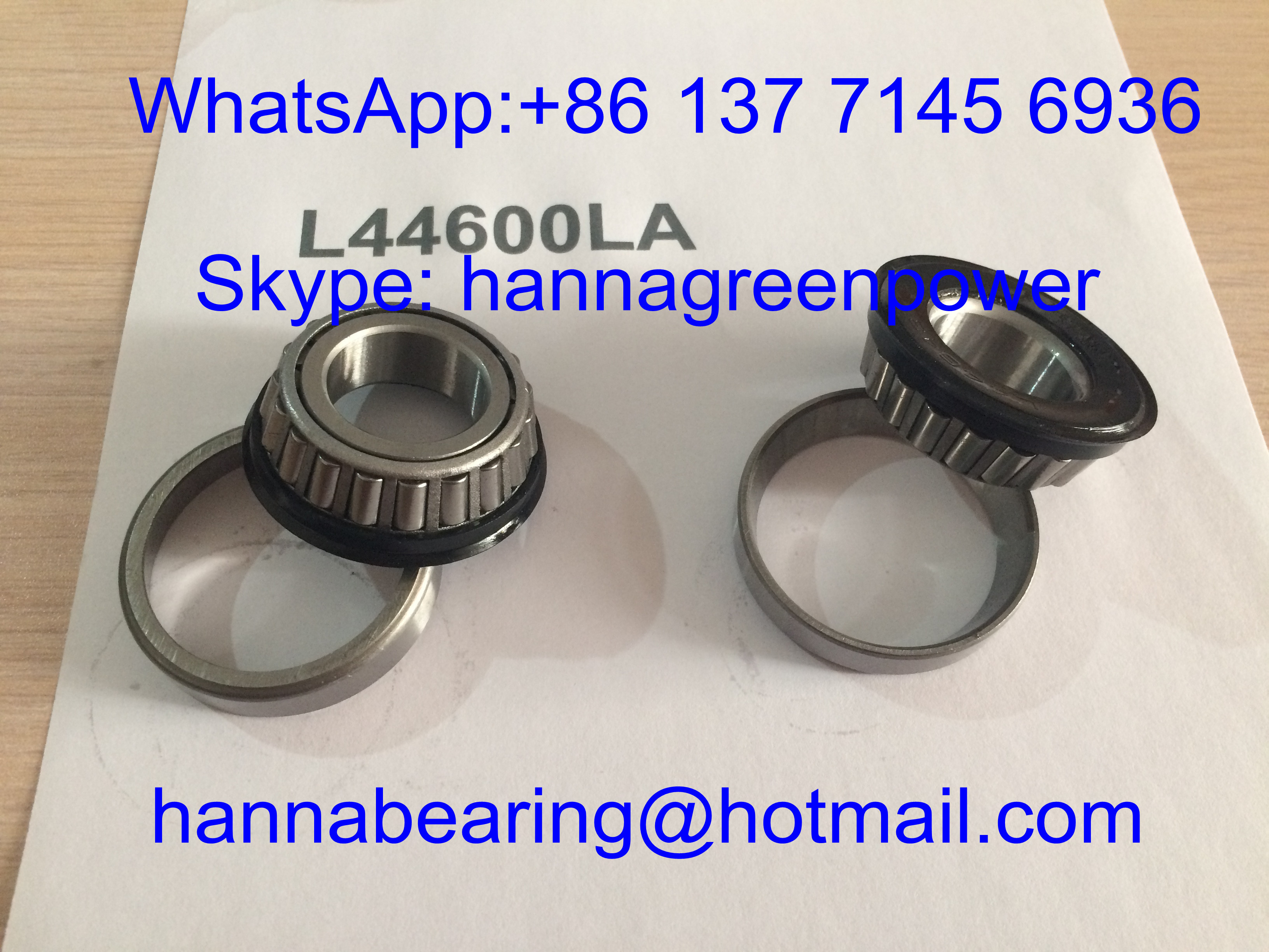 L44643 / L44610 / L44600LA Automotive Tapered Roller Bearing With Seals