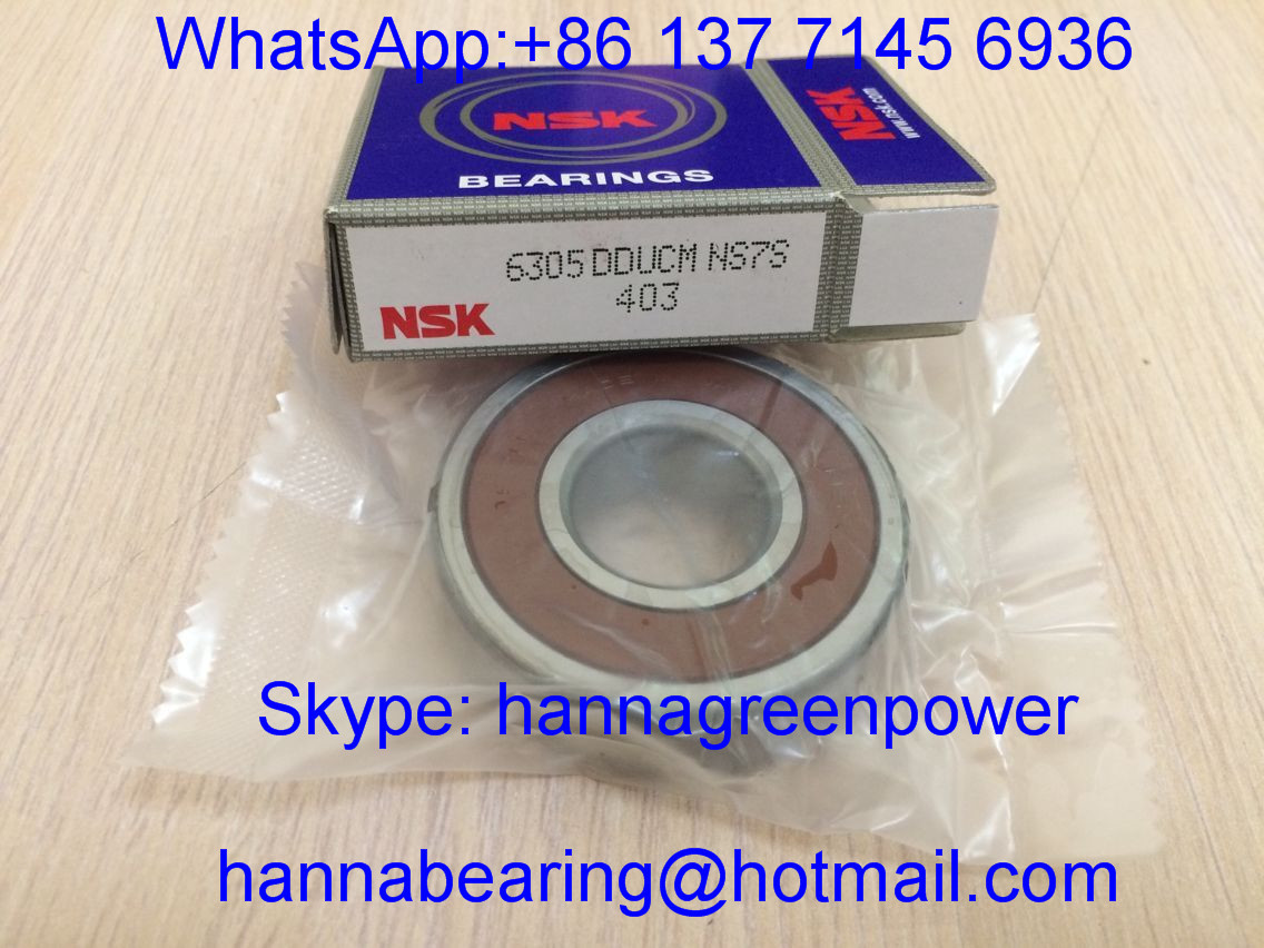 Original NSK 6305DDUCM / 6305DDUC3 Deep Groove Ball Bearing with Rubber ...