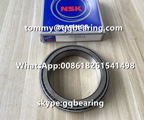 GCR15 Steel Material NSK HR32916J Tapered Roller Bearing HR 32916 J Spindle Bearing