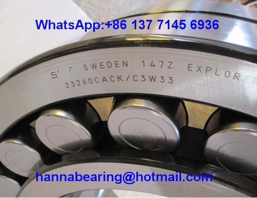 23260CACK/C3W33 Brass Cage Spherical Roller Bearing 23260CC 300x540x192mm