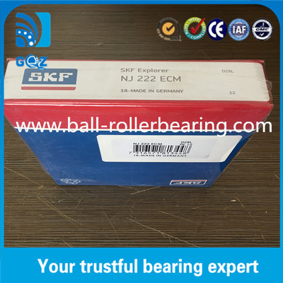 3600 r/ min Rotating Speed Brass Cage Cylindrical Roller Bearing SKF NJ222ECM