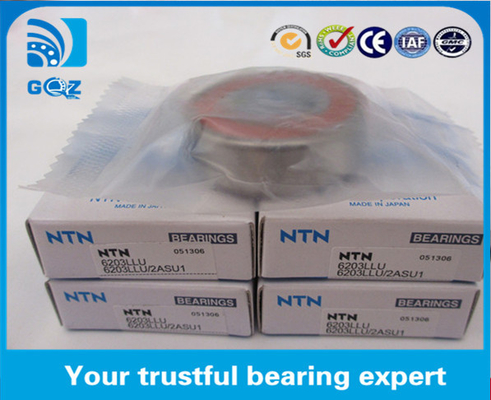 ISO Angular Contact Thrust Ball Bearing 6203LLU NTN Thickness 12mm