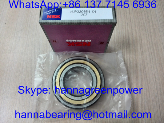 NUP2209EMC4 Copper Cage Cylindrical Roller Bearing NUP2209 C4 Clearance Beairng 45x85x23mm