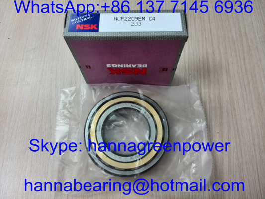 NUP2209EMC4 Copper Cage Cylindrical Roller Bearing NUP2209 C4 Clearance Beairng 45x85x23mm