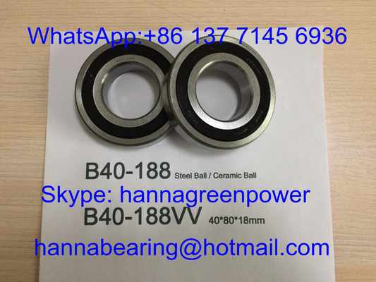 B40-188VV 15000RPM Steel Ball Bearing B40-188-2RS  High Speed Motor Bearing 40*80*18mm