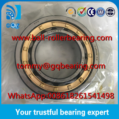 C3 Clerance Brass Cage NTN NU209EMC3 Cylindrical Roller Bearing