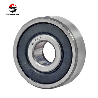 Chrome Steel Rings Ceramic Hybrid Ball Bearing 12mm Height Long Durability 6301