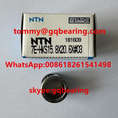 Chrome steel Material NTN 7E-HKS15.8X20.6X19-1 7E-HKS15.8X20.6X#03 Drawn Cup Needle Roller Bearing