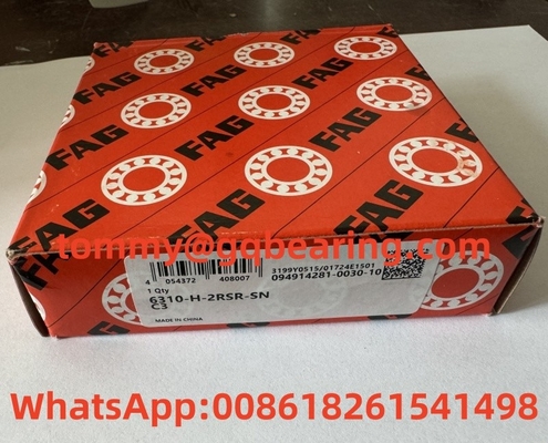 Steel Sheet Metal Cage FAG 6310-H-2RSR-SN-C3 Deep Groove Ball Bearing 50x110x27mm