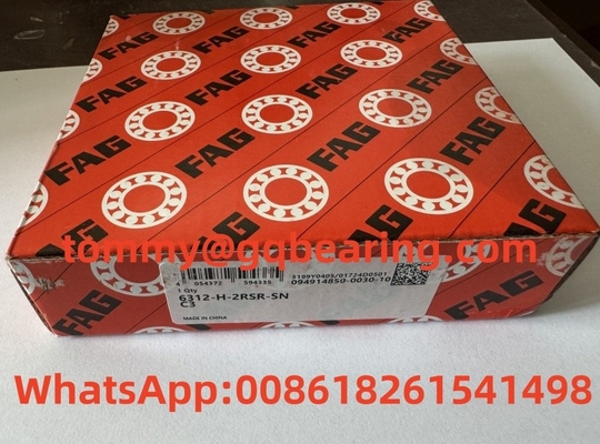 Steel Sheet Metal Cage FAG 6312-H-2RSR-SN-C3 Deep Groove Ball Bearing 60x130x31mm