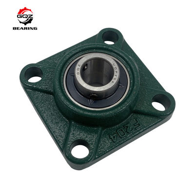 UYF210 2S Square 4-Bolt Flange Bearing Unit, Eccentric Collar Lock, Double 2S Rubber Dust Seals
