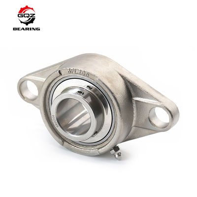 LEV 204 2F Vertical Pillow Block Bearing, Double 2F Flinger-Rubber Seals, Set Screw Lock