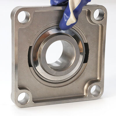 LKF208-2F Square 4-Bolt Flange Bearing Unit, Taper Bore + H2308 Sleeve, Double 2F Anti-Mud Seals