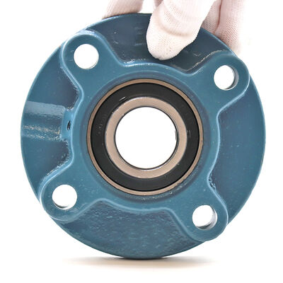 LEF207 2F Square 4-Bolt Flange Bearing Unit, Double 2F Flinger-Rubber Anti-Mud Seals