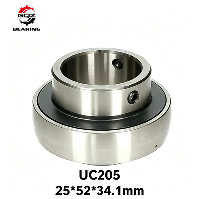 UC205 Insert Ball Bearing 25mm Bore Self Aligning Spherical Bearing for Agricultural Machinery Conveyor Equipment