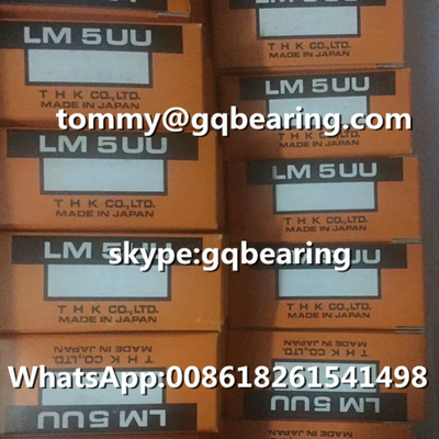 Gcr15 Steel Material Rubber Seals Both Sides THK LM5UU Linear Ball Bearing Linear Bushing