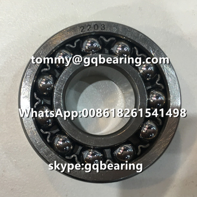 Chrome Steel Material 2203 Steel Cage Double Row Self-aligning Ball Bearing 17x40x16mm