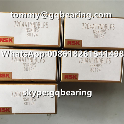 P5 Precision 30 degree contact angle NSK 7204ATYNDBLP5 Angular Contact Ball Bearing