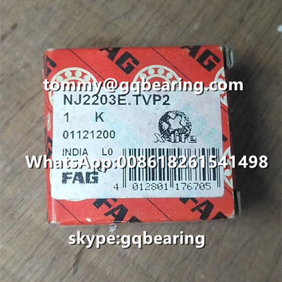 Nylon Cage Gcr15 Steel Material FAG NJ2203E.TVP2 Single Row Cylindrical Roller Bearing 17 x 40 x 16 mm