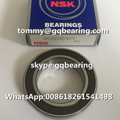 P0 Precision Rubber Sealed NSK 6908DDU 6908DDUCM Deep Groove Ball Bearing 40x62x12mm