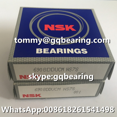 P0 Precision Rubber Sealed NSK 6908DDU 6908DDUCM Deep Groove Ball Bearing 40x62x12mm