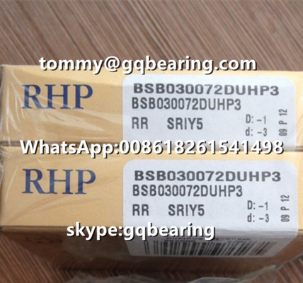 Ceramic Material Balls RHP BSB030072DUHP3 Super Precision Spindle Ball Bearing Angular Contact Ball Bearing