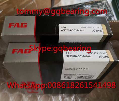 Ceramic Material Balls FAG XCS7016-C-T-P4S-UL High Speed Rubber Sealed Angular Contact Ball Bearing