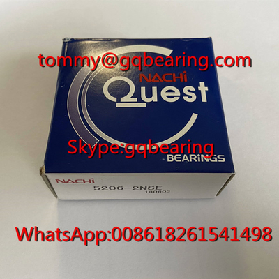 GCR15 STEEL MATERIAL NACHI 5206-2NSE Double Row Angular Contact Ball Bearing Seals type ZZ 2RS OPEN