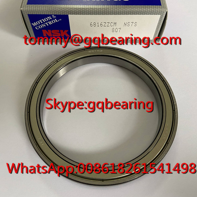 Japan Origin Gcr15 Steel Material NSK 6816ZZCM Thin Wall Deep Groove Ball Bearing 80 x 100 x 10 mm