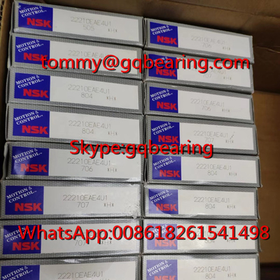 Gcr15 Steel Material NSK 22210EAE4U1 Spherical Roller Bearings  50 * 90 * 23 mm